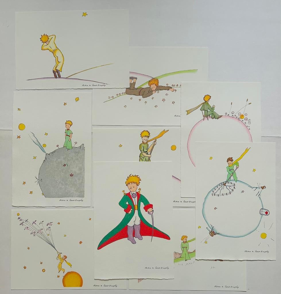 9 Litho’s Le Petit Prince, Antiek en Kunst, Ophalen