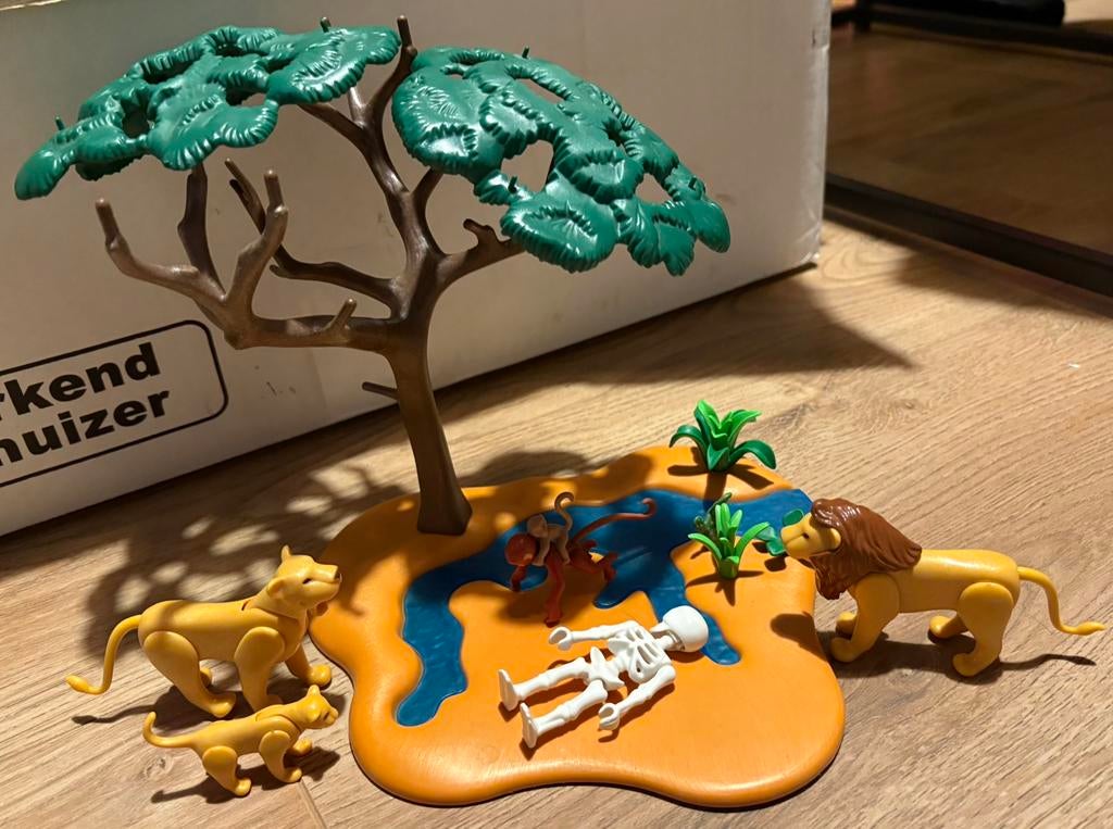 Playmobil Safari Leeuwenfamilie met waterpoel, Ophalen of Verzenden, Zo goed als nieuw