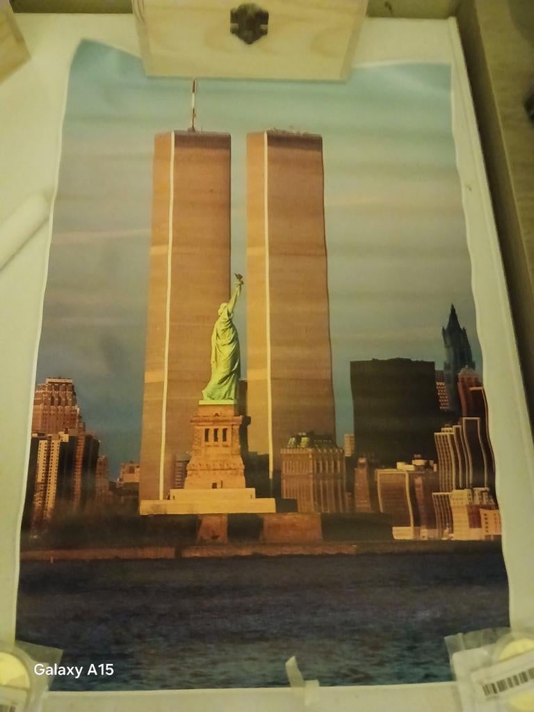 30 op 40 cm canvas poster twin Towers, Verzamelen, Posters, Nieuw, Overige onderwerpen, A1 t/m A3, Rechthoekig Staand, Ophalen of Verzenden