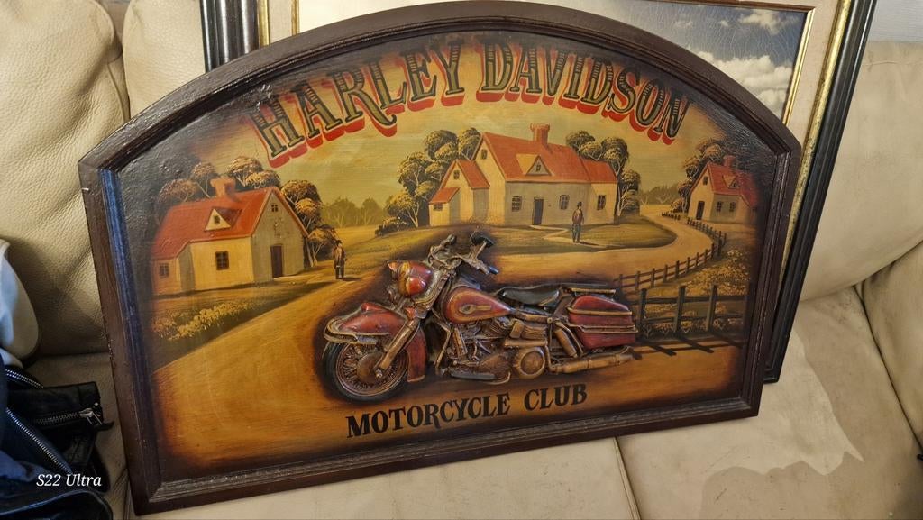 Harley Davidson board 70's man cave, Enlèvement, Comme neuf