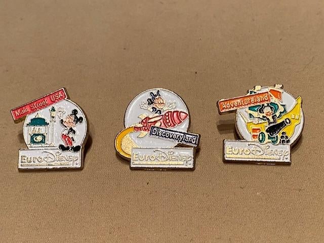 Lot de 3 épinglettes Euro Disney (Esso), Collections, Enlèvement ou Envoi