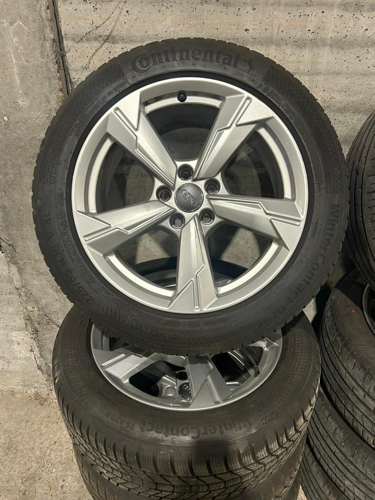 Audi A6 18 inch velgen met winterbanden nieuwstaat, Auto-onderdelen, Ophalen, Velg(en), Winterbanden, Audistraat1 brussel