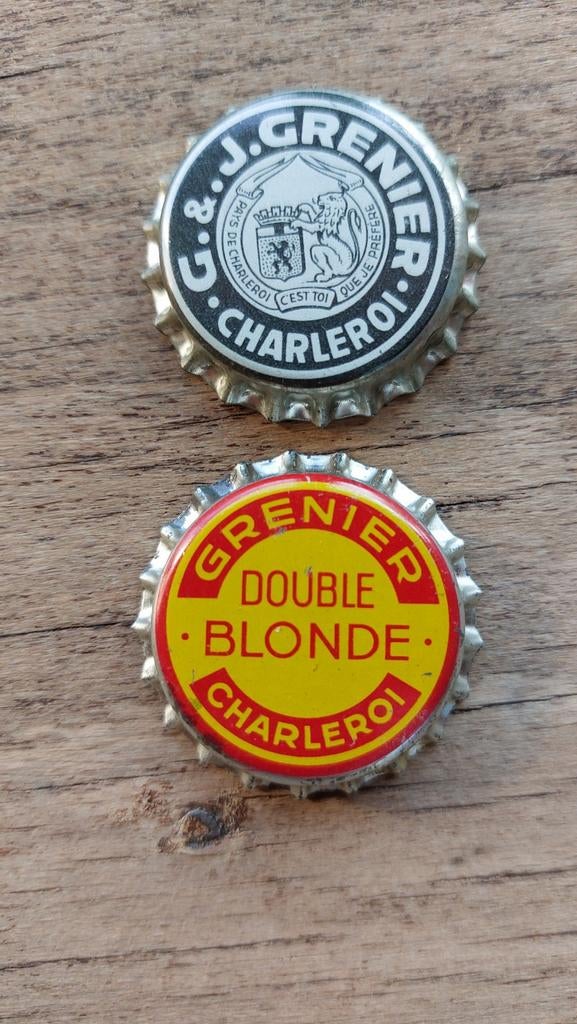 2 x capsule Brasserie Grenier de Charleroi, Collections, Enlèvement ou Envoi