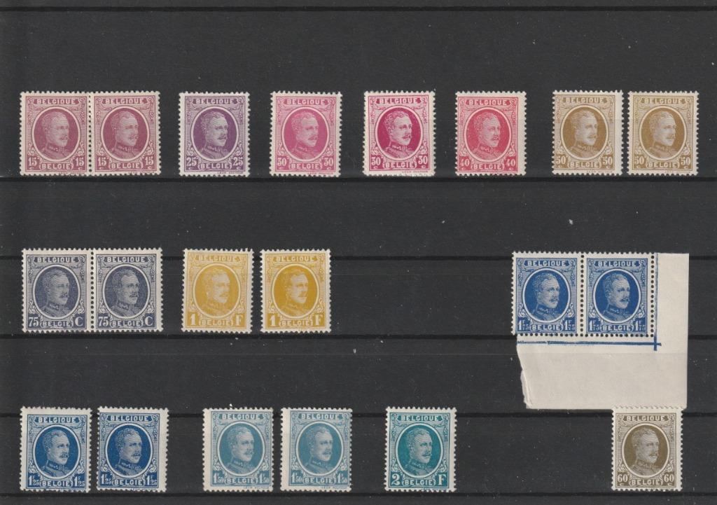 Belgique Albert Ier type Houyoux collection résiduelle, Sans timbre, Neuf, Non oblitéré, Chefs d'Etat