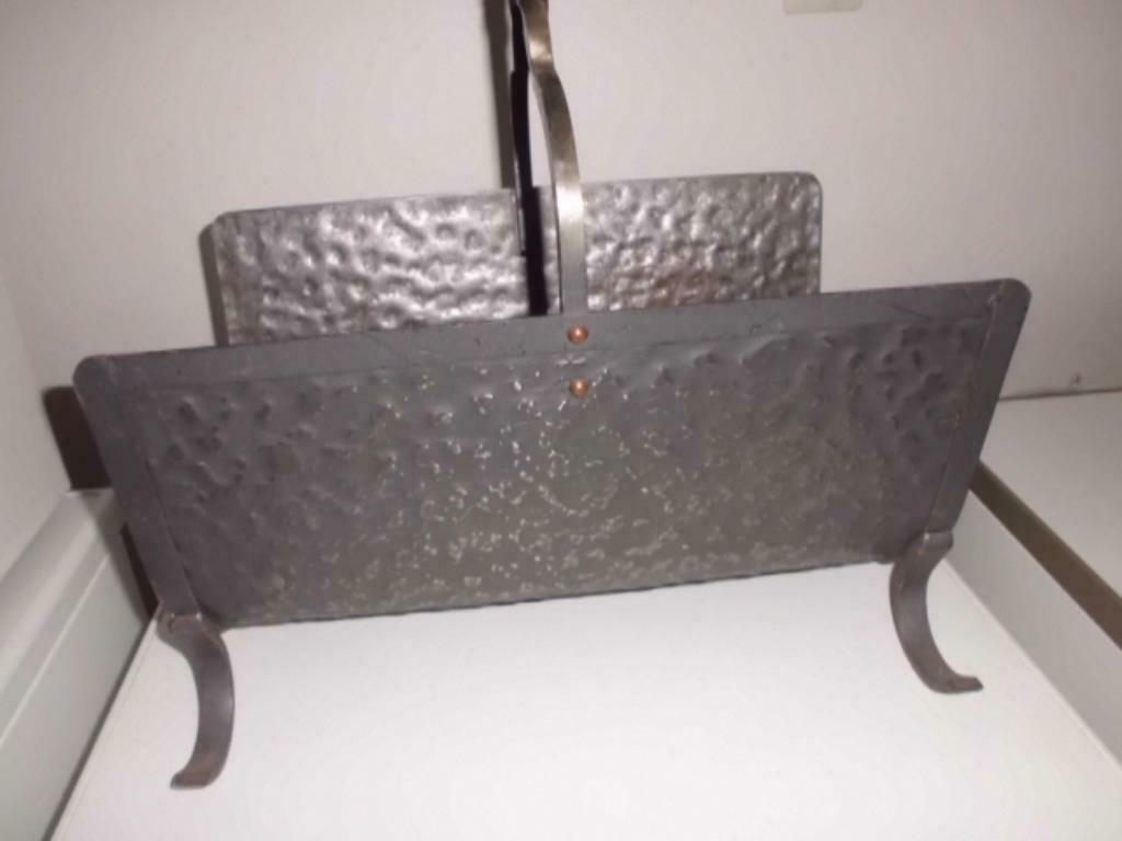 panier en bois en fer forgé pour cheminée, Enlèvement ou Envoi, Comme neuf