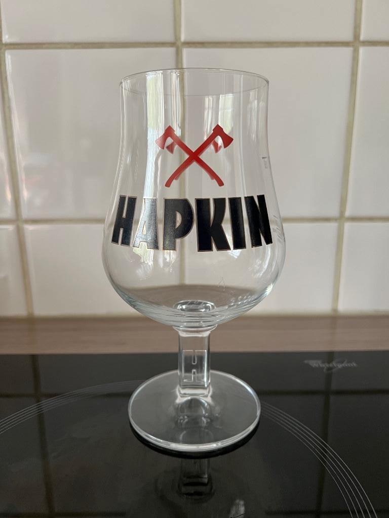 Verre à bière Hapkin, Ophalen of Verzenden, Gebruikt, Glas of Glazen, Overige merken