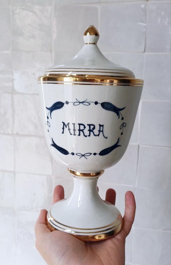 Antieke apothekerspot Mirra, Ophalen of Verzenden