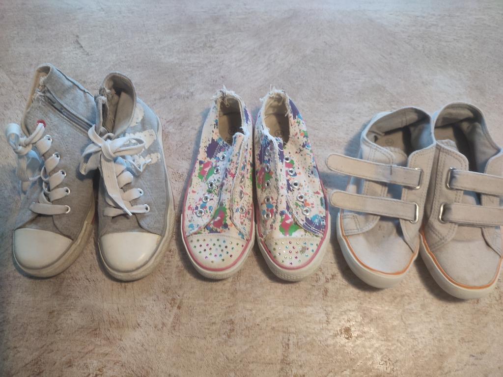 Stoffen sneakers en baskets maat 34 (3 paar), Gebruikt, Meisje, Schoenen, Ophalen of Verzenden