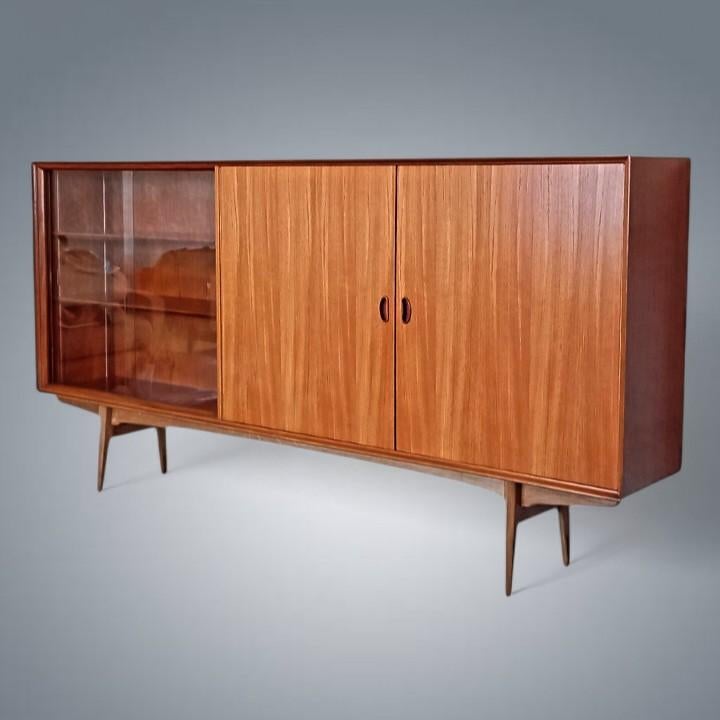 Sideboard Vintage Dressoir Bar Oswald Vermaercke V-form 1960, Enlèvement, Teck