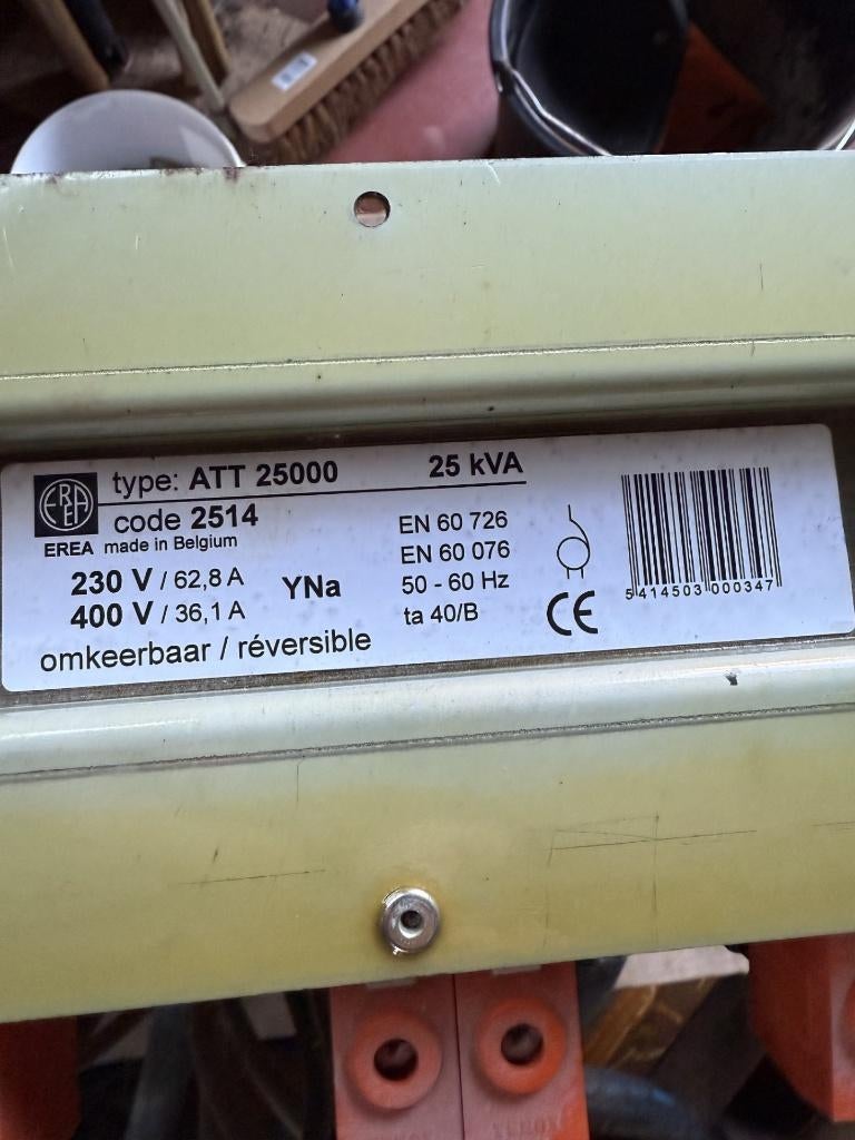 Transformator 25 KVA EREA (type ATT 25000), Zakelijke goederen, Machines en Bouw | Overig, Ophalen