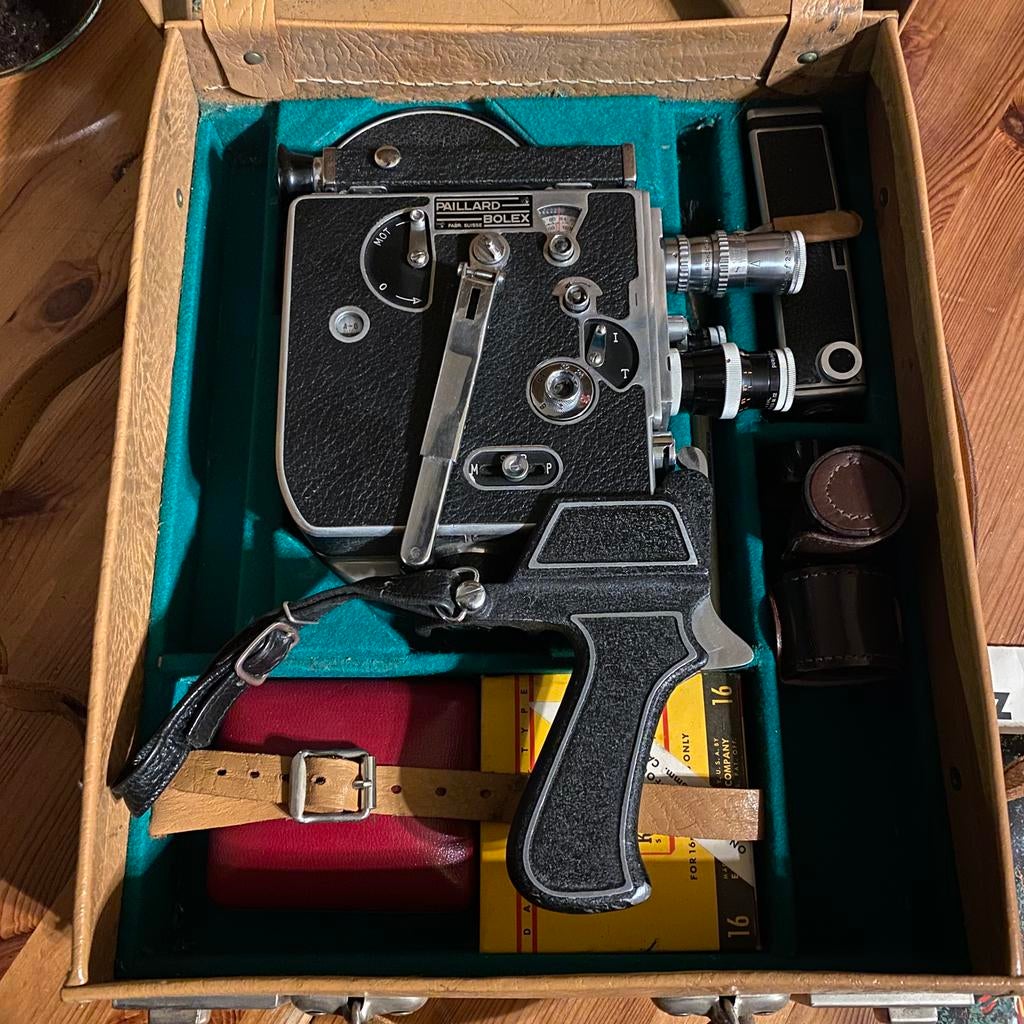 Bolex Paillard H8 Deluxe, double 8mm, 1953 *comme neuve, Collections, Appareils photo & Matériel cinématographique, Caméra, 1940 à 1960