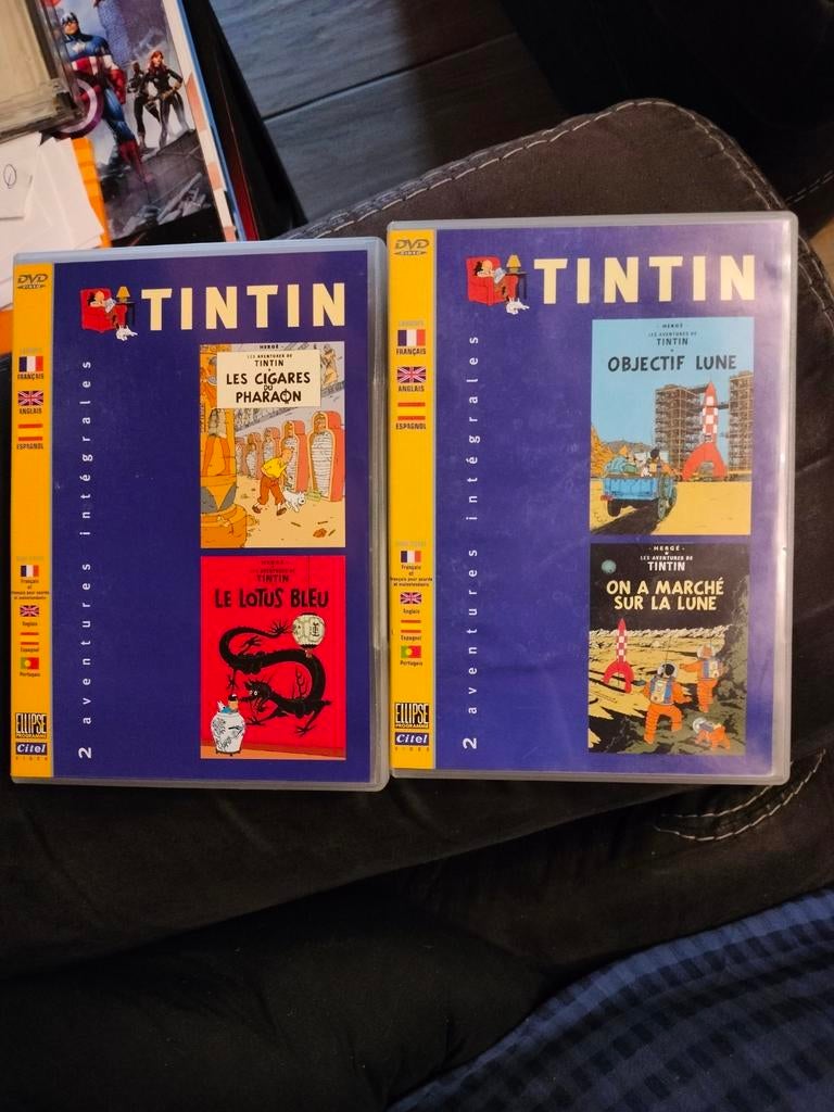 2 DVD tintin 4 films, Ophalen of Verzenden, Gebruikt