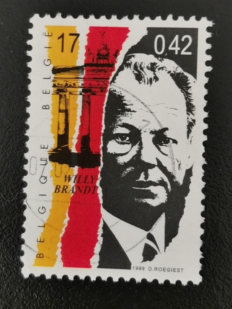 Belgie 1999 - 20e eeuw - Willy Brandt, Ophalen of Verzenden, Gestempeld