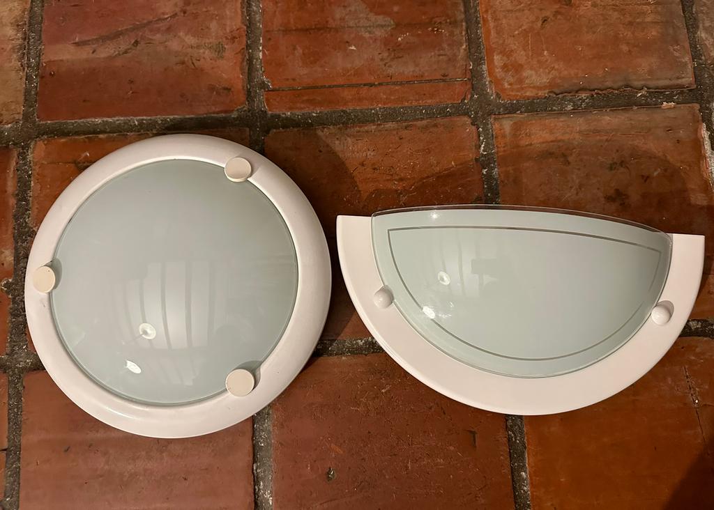 Glazen lampen melkglas wandlamp, Ophalen of Verzenden, Zo goed als nieuw
