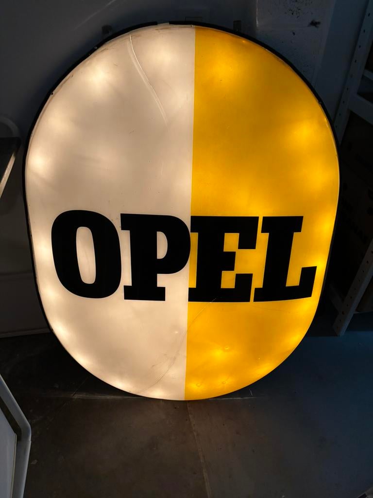 Opel lichtreclame oud zeldzaam, Ophalen, Gebruikt