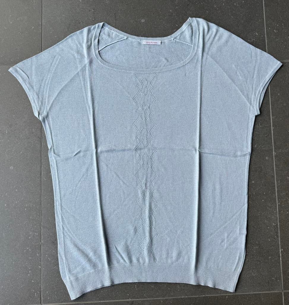 Mouwloze top lichtblauw Just in Case, Kleding | Dames, Maat 38/40 (M), Blauw, Ophalen of Verzenden, Zonder mouw