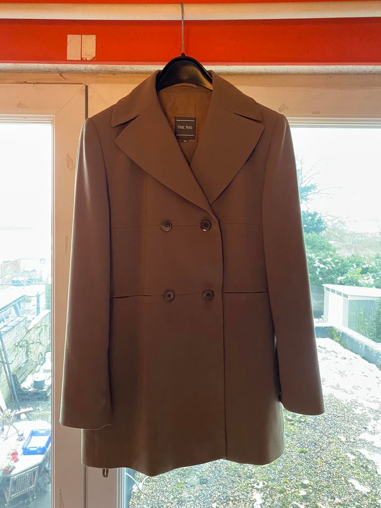 Blazer en bijhorende broek (kostuum), Kleding | Dames, Kostuum of Pak, Bruin, Zo goed als nieuw, Marc aurel