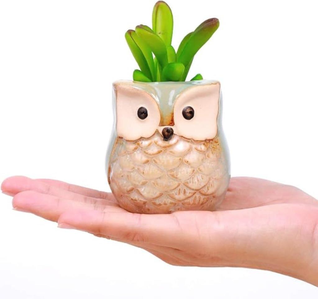 plantenpot bloempot keramische uil GRATIS LEVERING, Overige materialen, Verzenden, Nieuw, Balkon