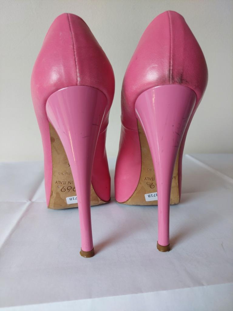 871B* 1969 sexy roze pumps vol leren hoge hakken (36), Pumps, Verzenden, Roze, Gedragen