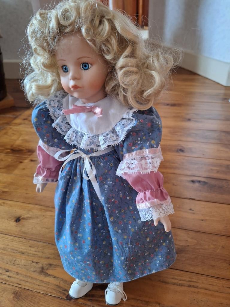 Vintage porseleinen pop (1993), Verzamelen, Ophalen, Zo goed als nieuw, Pop