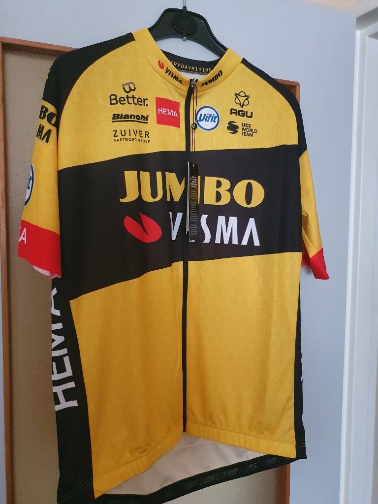 TEAM JUMBO-VISMA AERO 2020 KORTE MOUWJERSEY ZWART, Ophalen of Verzenden, Nieuw, Kleding