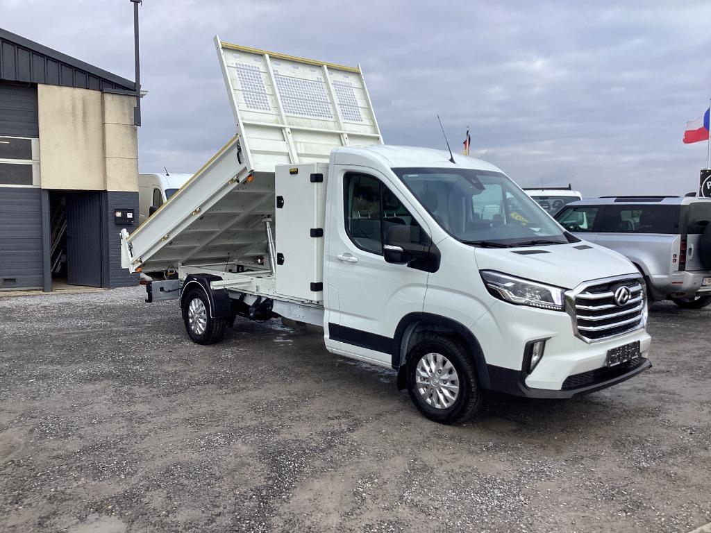 maxus kipper/koffer 20dti 148pk 2023 10km airco/camera, 4 deurs, 4 cilinders, Maxus, Wit