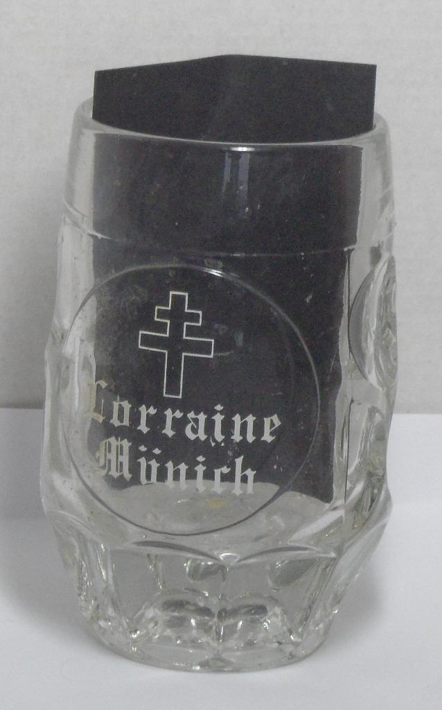 bier glas LORRAINE MÜNICH chope, Verzamelen, Biermerken, Ophalen of Verzenden