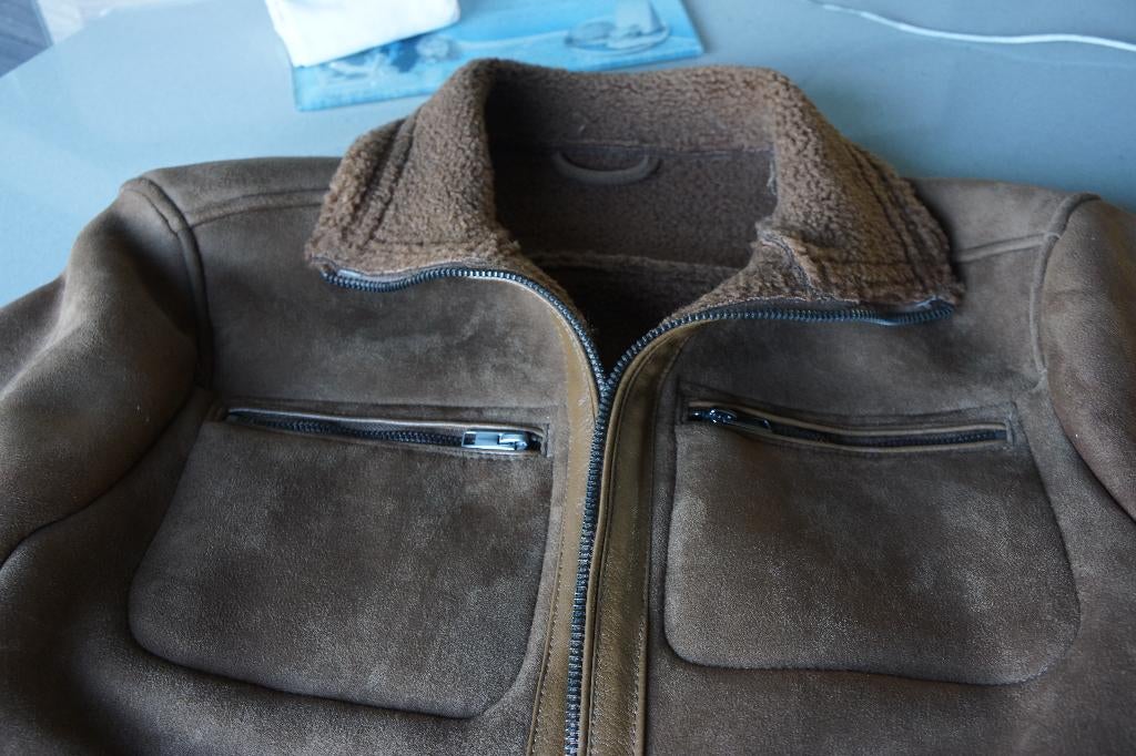 winterjas, Ophalen, Bruin, Maat 56/58 (XL), Zo goed als nieuw