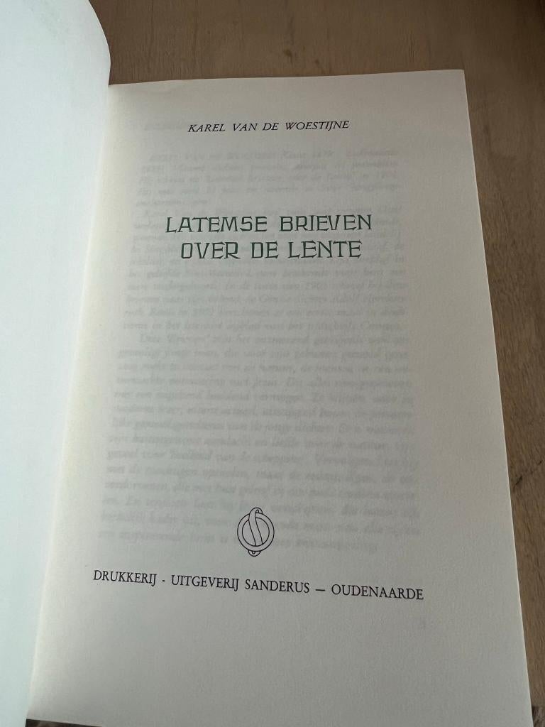 Latems brieven over de Lente - Karel van de Woestijne, Gelezen, België, Karel van de Woestijne, Ophalen of Verzenden