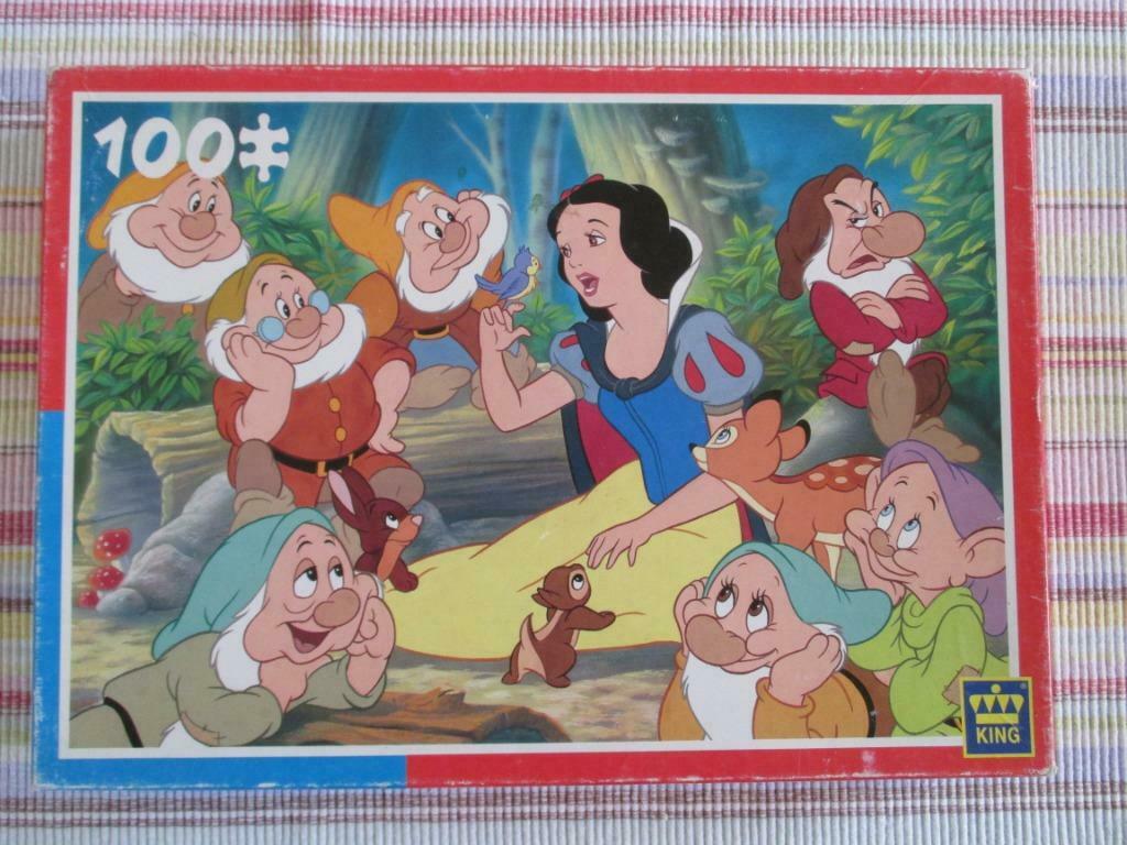 vintage Disneypuzzel Sneeuwwitje 100 stukjes, Ophalen of Verzenden, Gebruikt