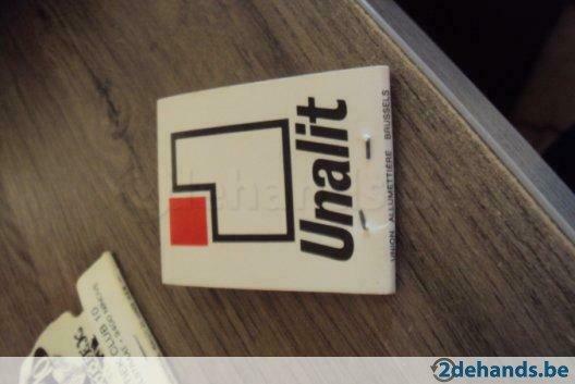 Unalit, Utilisé, Boîtes ou marques d'allumettes