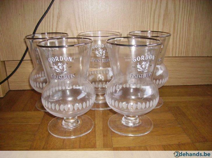 5 gordon glazen, Gebruikt