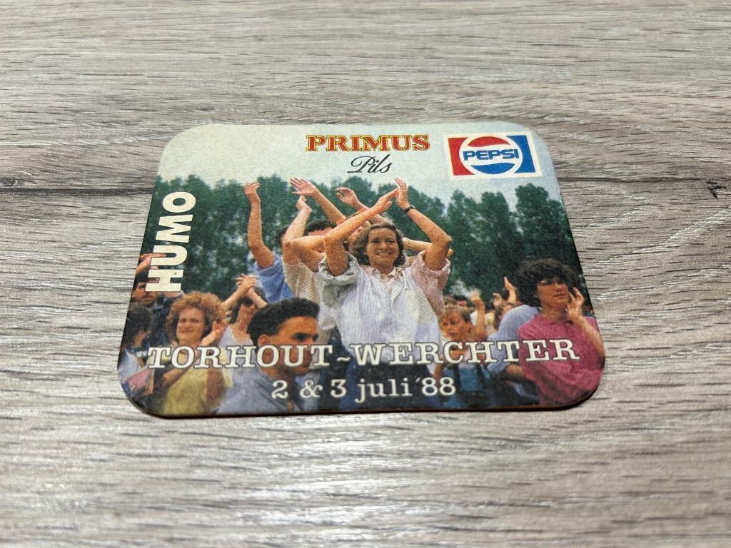 Oud bierviltje Torhout-Werchter 1988, Ophalen of Verzenden, Gebruikt, Viltje(s)