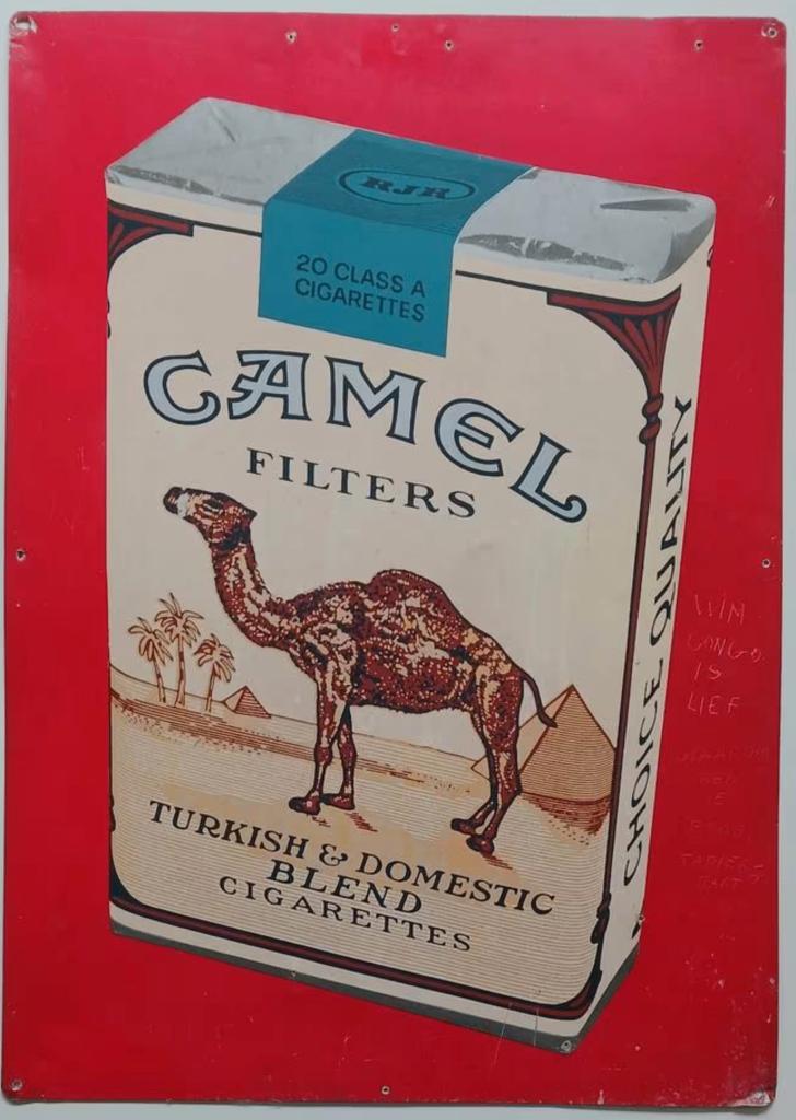 vintage USA CAMEL reclamebord 50 x 70, Verzamelen, Merken en Reclamevoorwerpen, Ophalen of Verzenden, Gebruikt, Reclamebord
