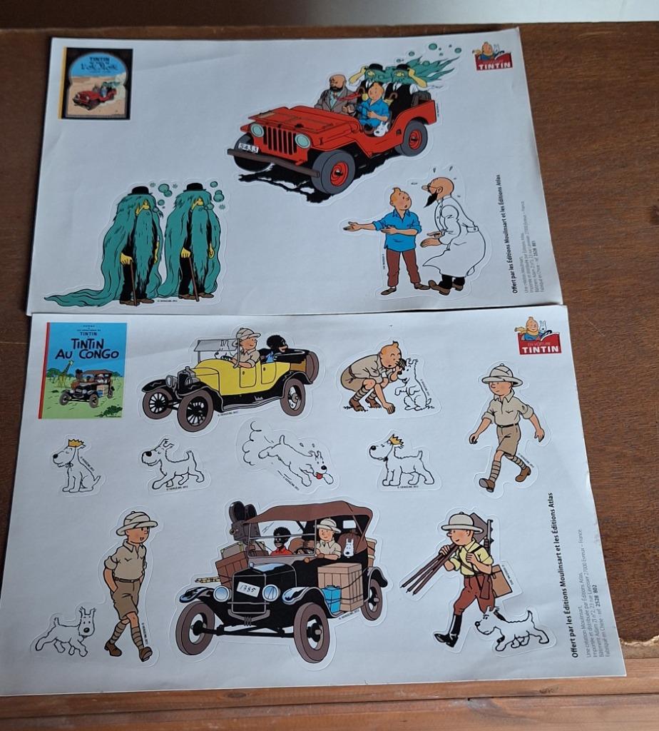 feuillets autocollant Tintin, Enlèvement, Comme neuf, Bande dessinée ou Dessin animé