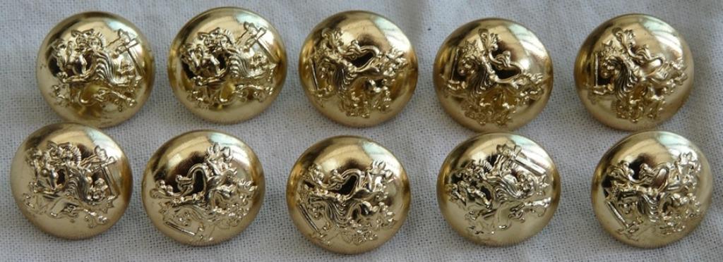 Knopen Lotje, Uniform DT, KL, diameter 17mm, 10 stuks.(Nr.2), Verzamelen, Ophalen of Verzenden, Landmacht, Overige typen