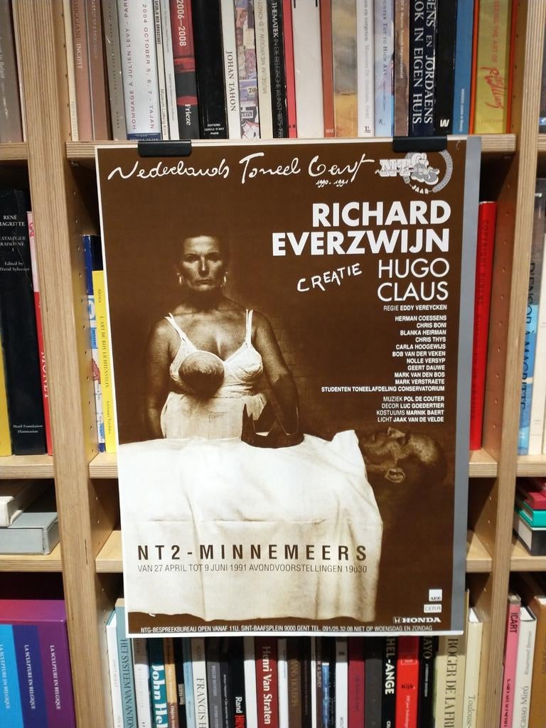 Hugo Claus - Richard everzwijn affiche 1991, Ophalen of Verzenden, Gebruikt