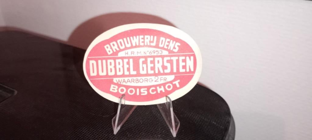 Brasserie bière étiquette Dubbel Gersten, Enlèvement ou Envoi, Comme neuf, Panneau, Plaque ou Plaquette publicitaire, Autres marques