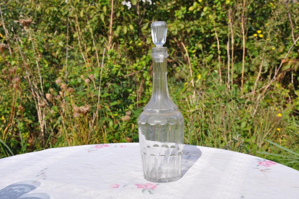 carafe en cristal motif facette et oeil de chat, Enlèvement ou Envoi