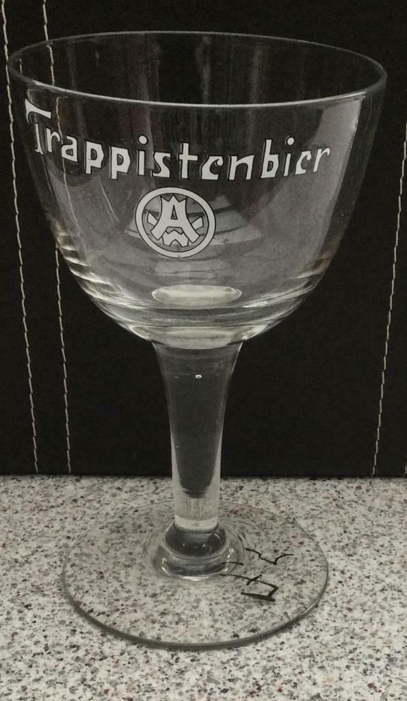 bier brouwerij glas Westmalle Trappistenbier met zwarte lijn, Verzamelen, Ophalen of Verzenden, Zo goed als nieuw, Bierglas