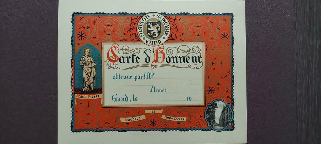Maison St. Pierre Gand (Gand) .Carte d'honneur, Enlèvement ou Envoi
