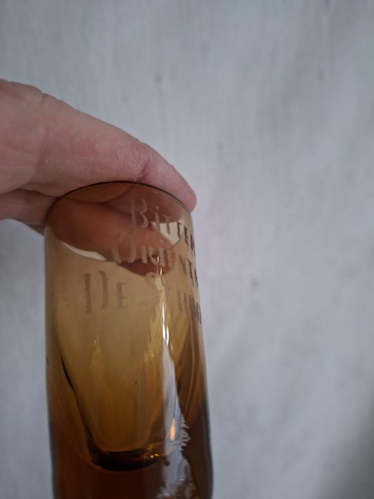 Bitter Oriental, stokkerij De Schoonen, Brussel, glaasjes, Ophalen of Verzenden, Zo goed als nieuw, Gebruiksvoorwerp