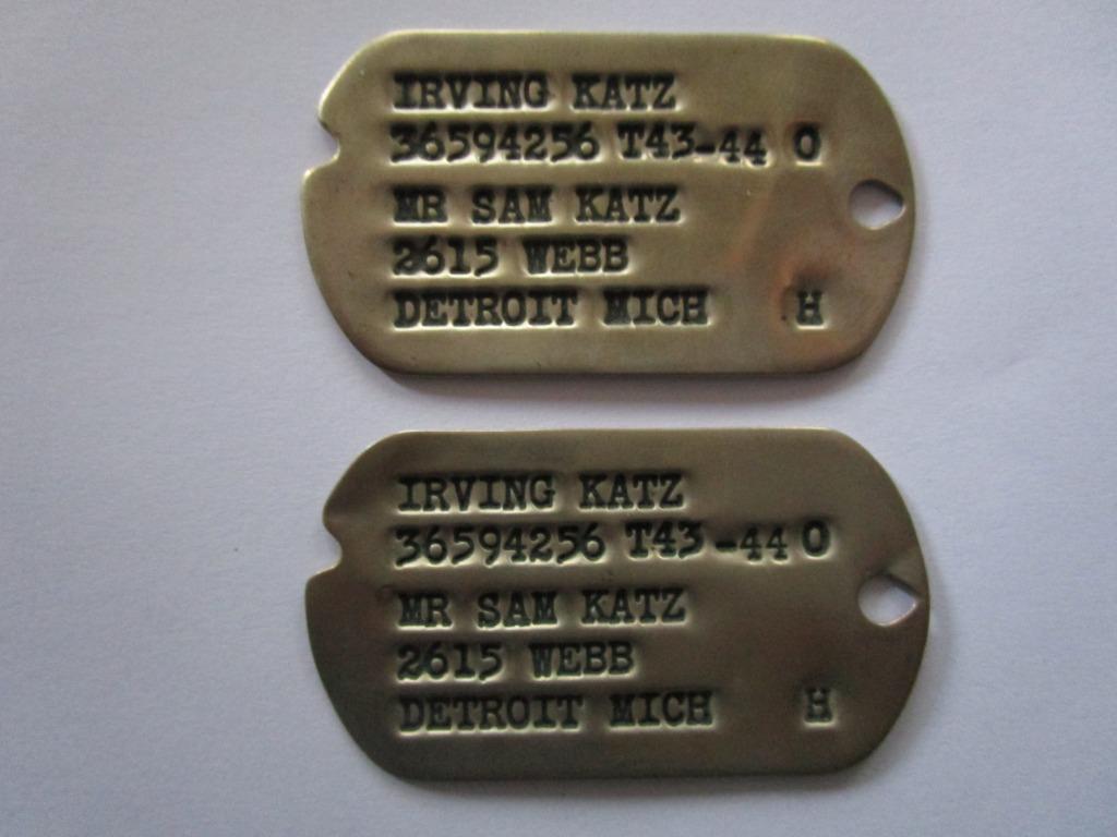 Joodse Dog Tags, Ophalen of Verzenden, Landmacht, Overige typen