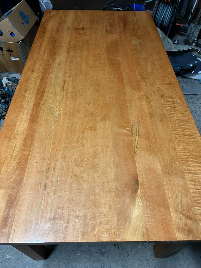 Houten tafel Canadees eik, Huis en Inrichting, Tafels | Eettafels, Gebruikt, Vijf personen of meer, Canadees eiken barnwood, 150 tot 200 cm