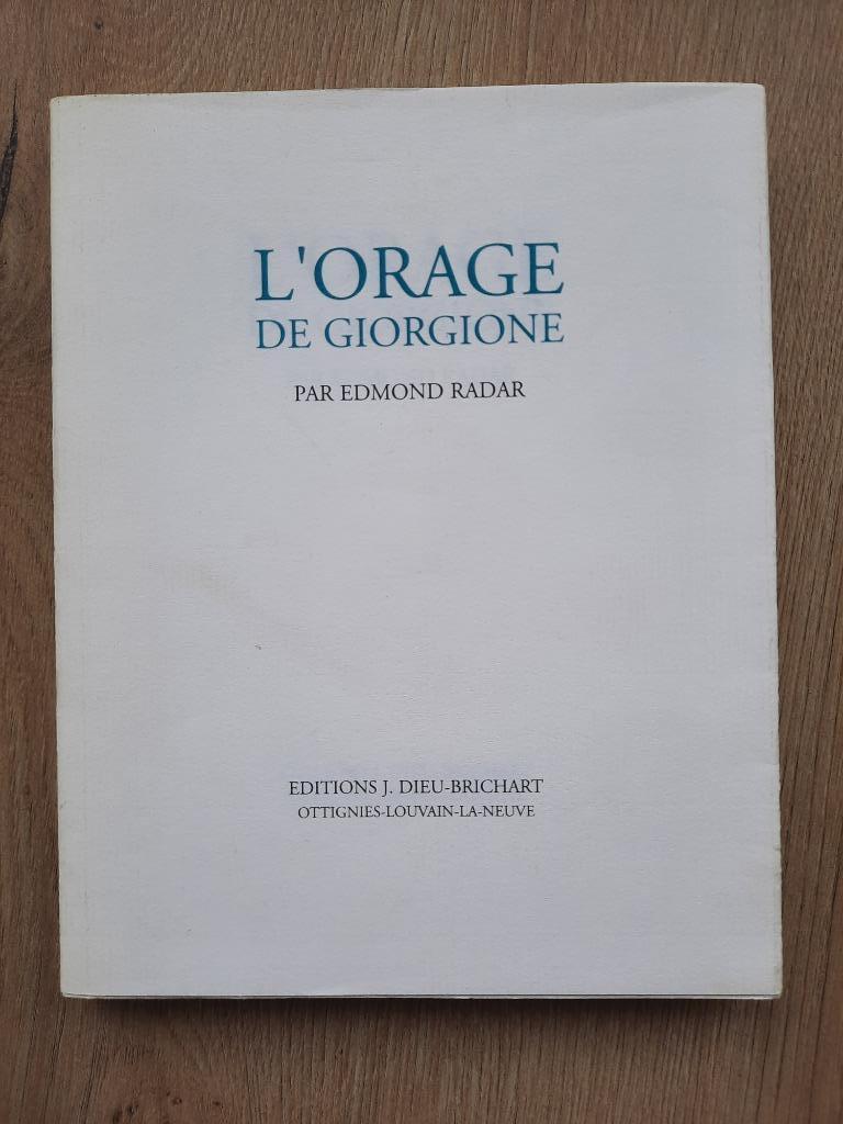 L'Orage de Giorgione, Ophalen of Verzenden, Gelezen