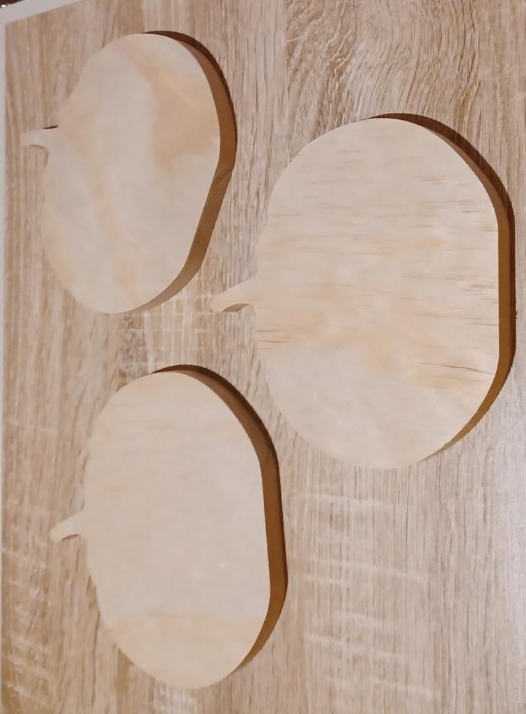 Sous-verres en bois en forme de citrouille, neufs, 3 pièces, Envoi