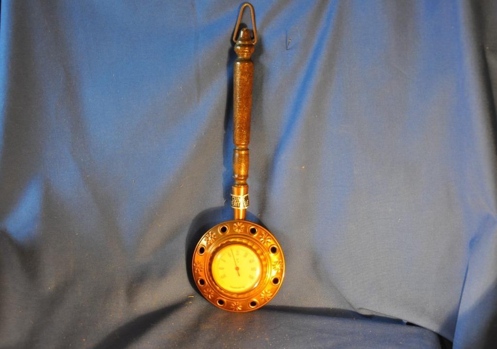 thermomètre chaufferette en cuivre, Enlèvement ou Envoi, Utilisé, Thermomètre Intérieur