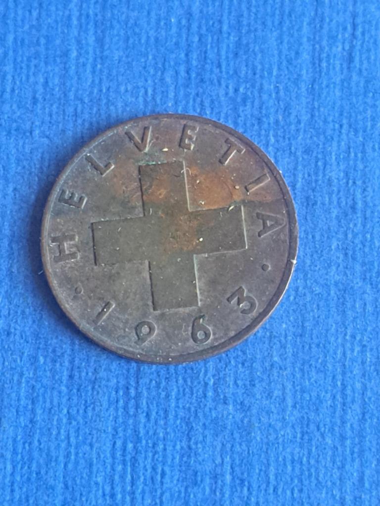 1963 : Suisse 1 centime en bronze, Envoi, Autres pays, Monnaie en vrac