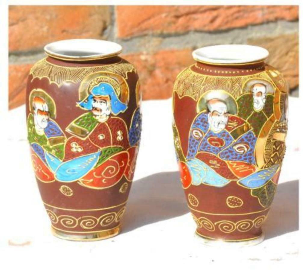 §paire de petits vases satsuma, Antiquités & Art, Antiquités | Vases, Enlèvement ou Envoi