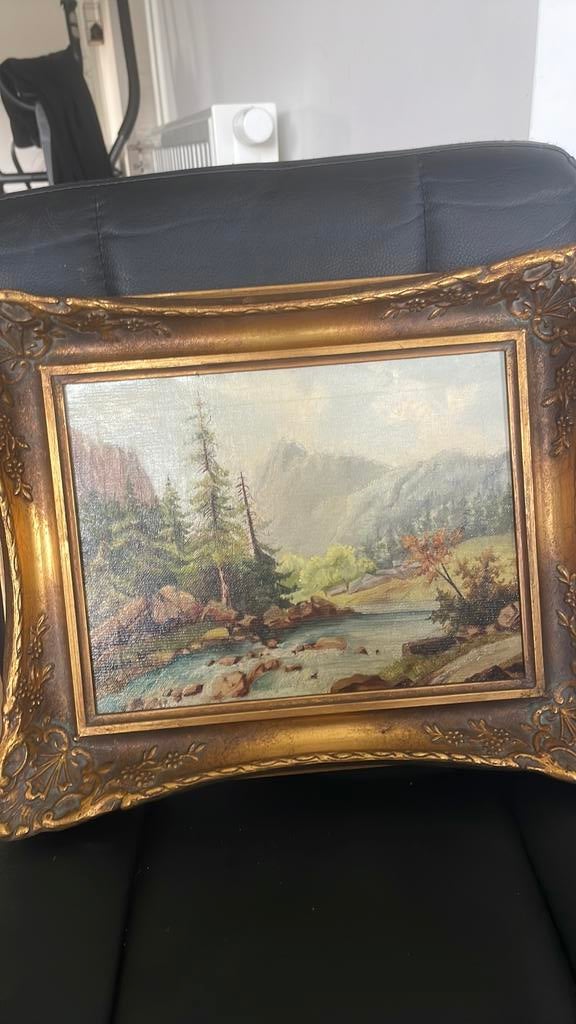 Belle peinture paysage, Antiek en Kunst, Kunst | Schilderijen | Klassiek, Ophalen